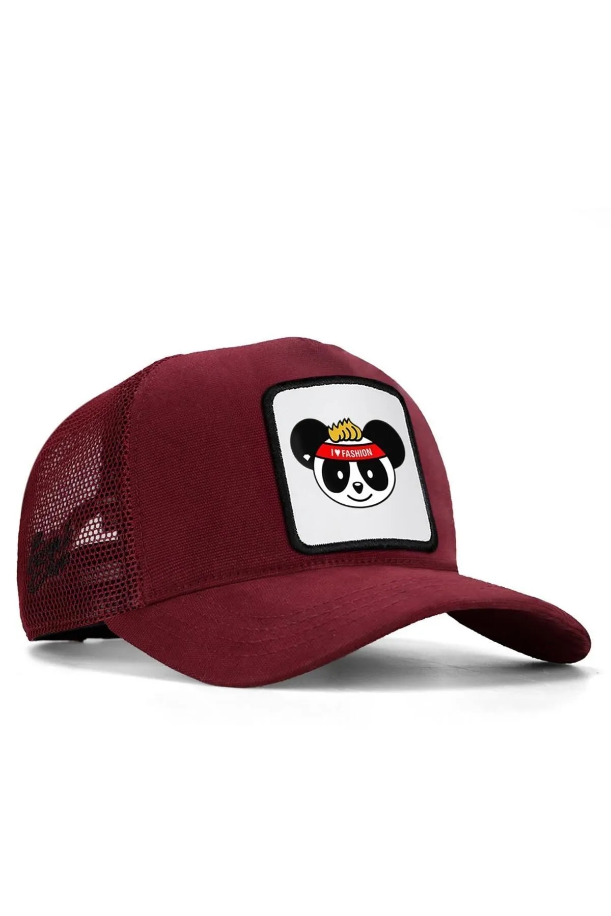 Fashion V1 F - Logolu Unisex Fileli Bordo Şapka (CAP)