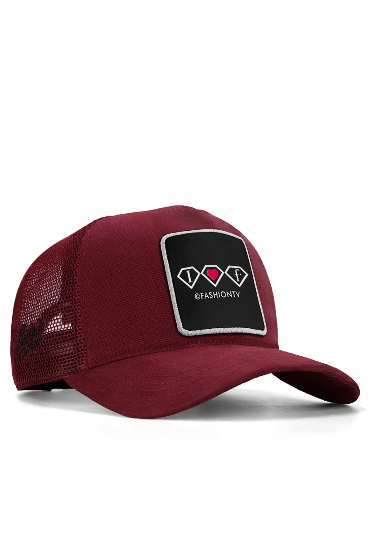  Fashion V1 F - Logolu Unisex Fileli Bordo Şapka (CAP)