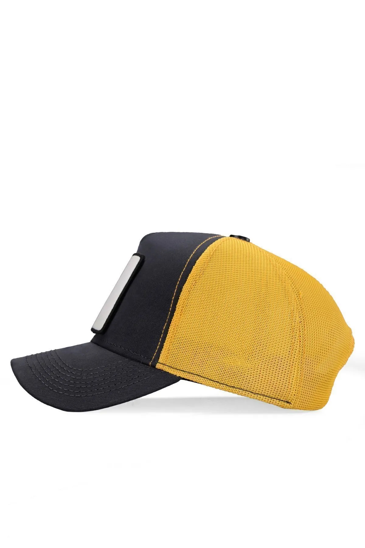 Fashion V1 F - 8 Kod Logolu Unisex Antrasit-Sarı Şapka (CAP)