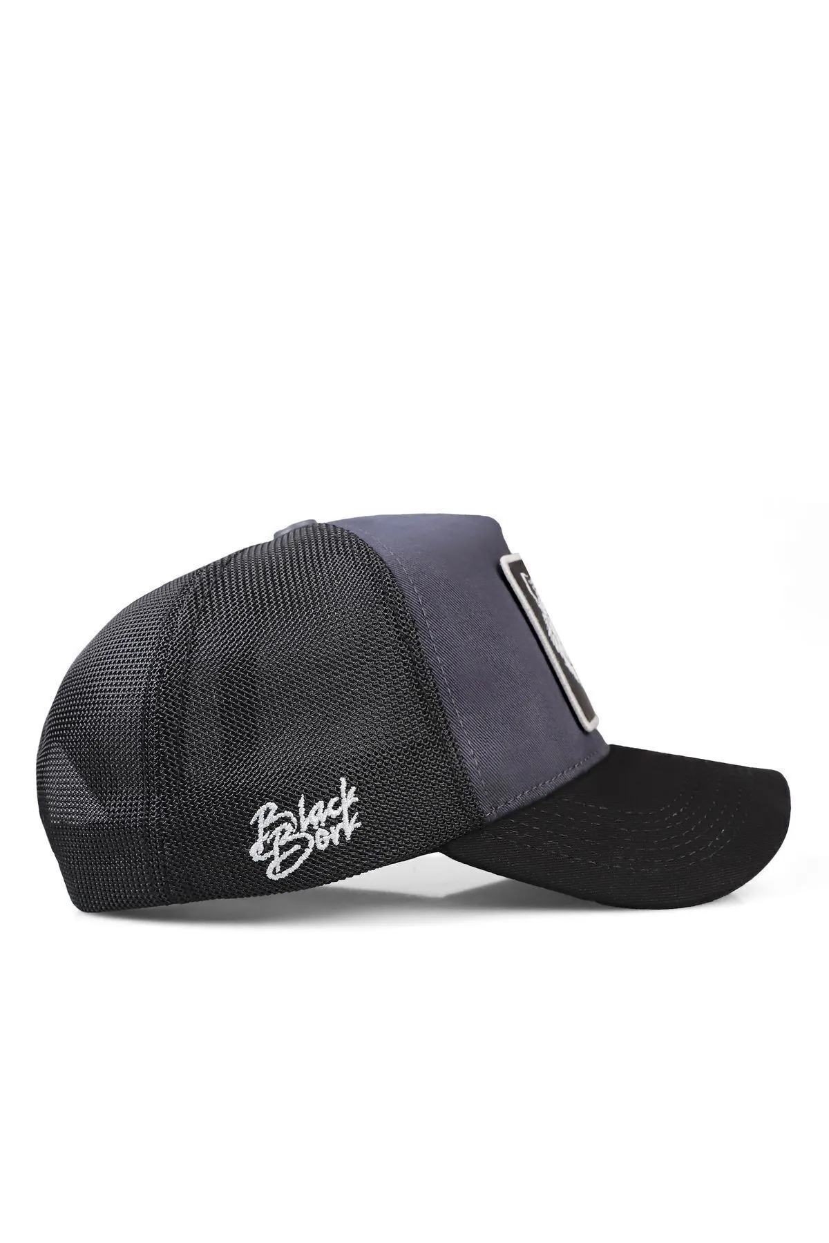  Fashion V1 F - Logolu Unisex  Siyah Siperli Antrasit-Siyah Şapka (CAP)