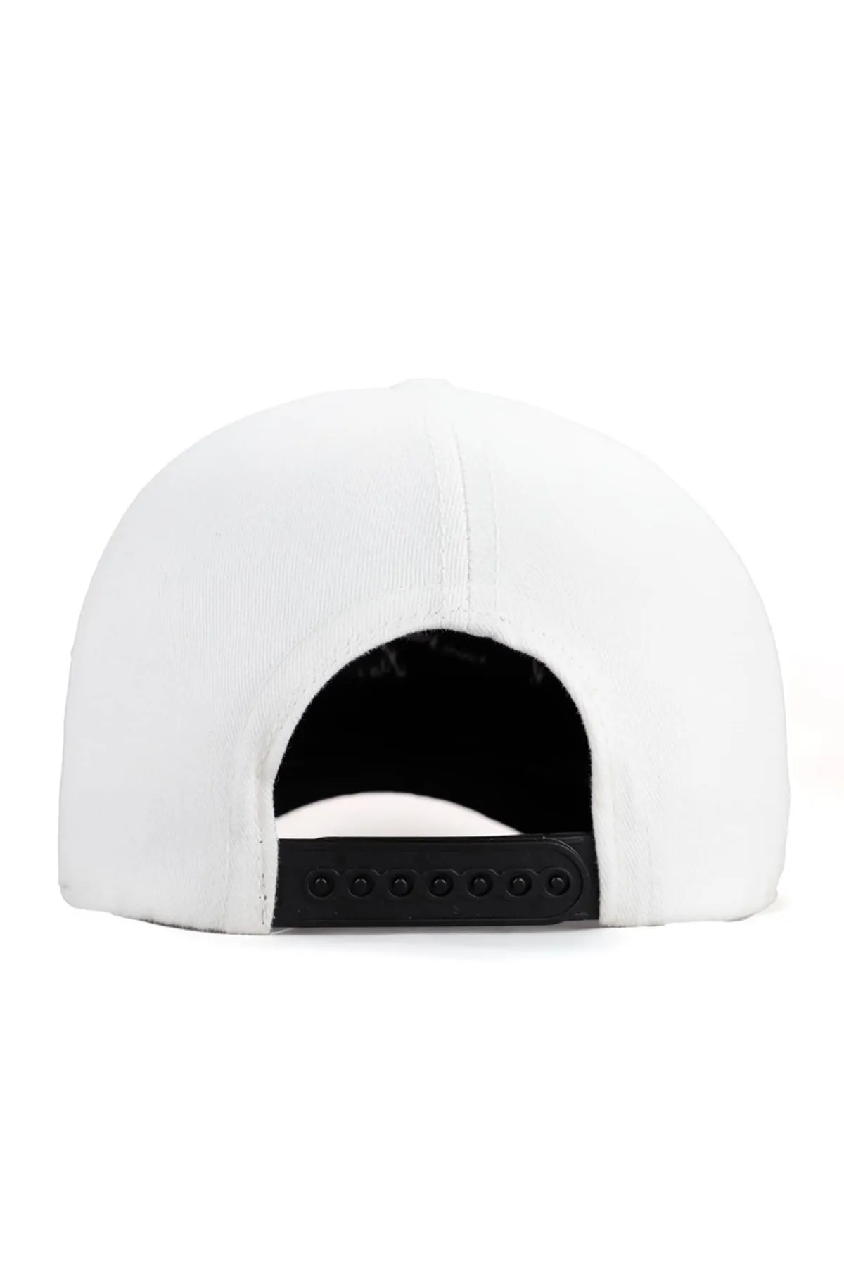 Fashion V1 F - Logolu Unisex Siyah Siperli Beyaz Şapka (CAP)