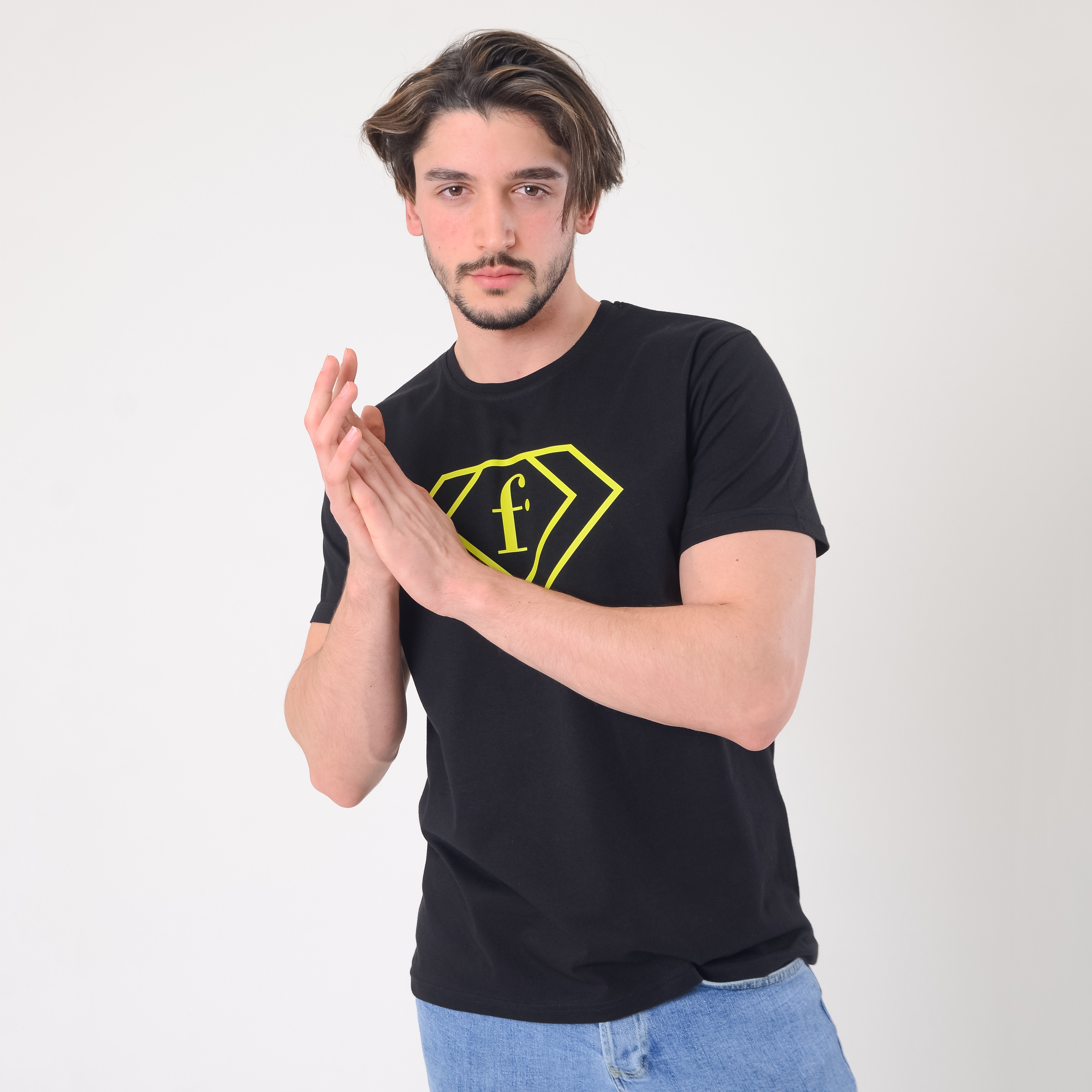 FashionTv PREMİUM ERKEK T-SHIRT Sarı Logo