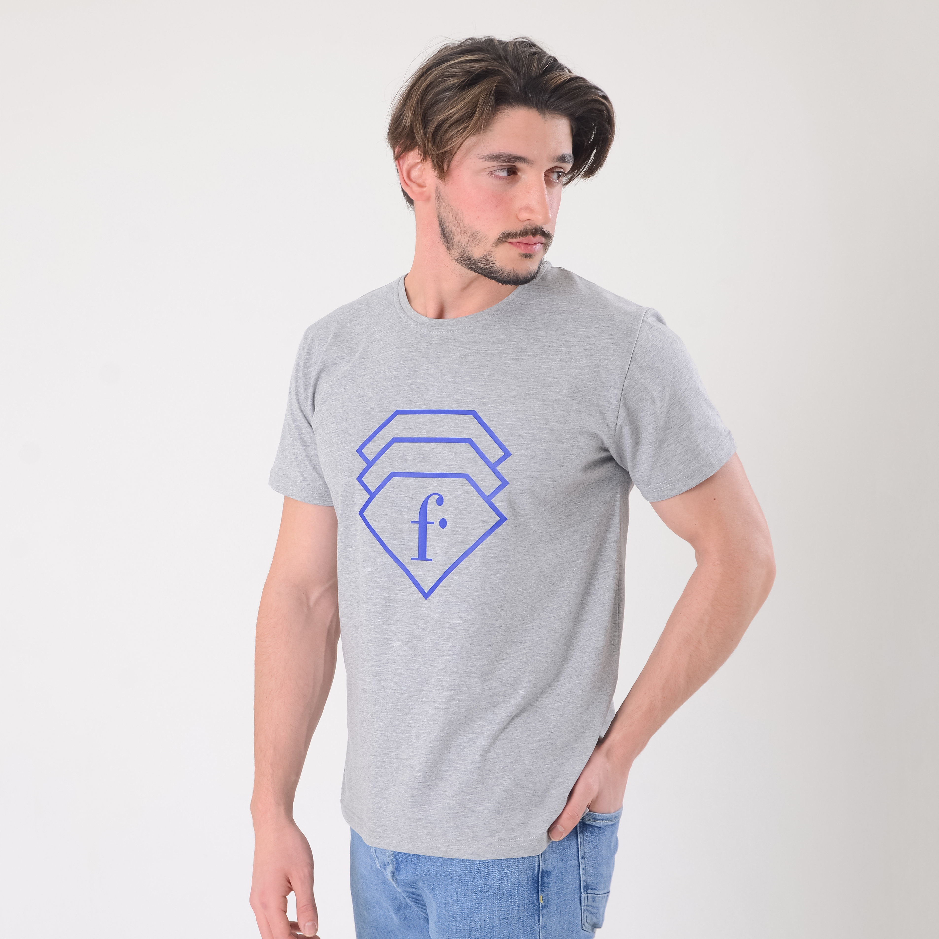 FashionTv PREMİUM ERKEK T-SHIRT Lacivert Logo