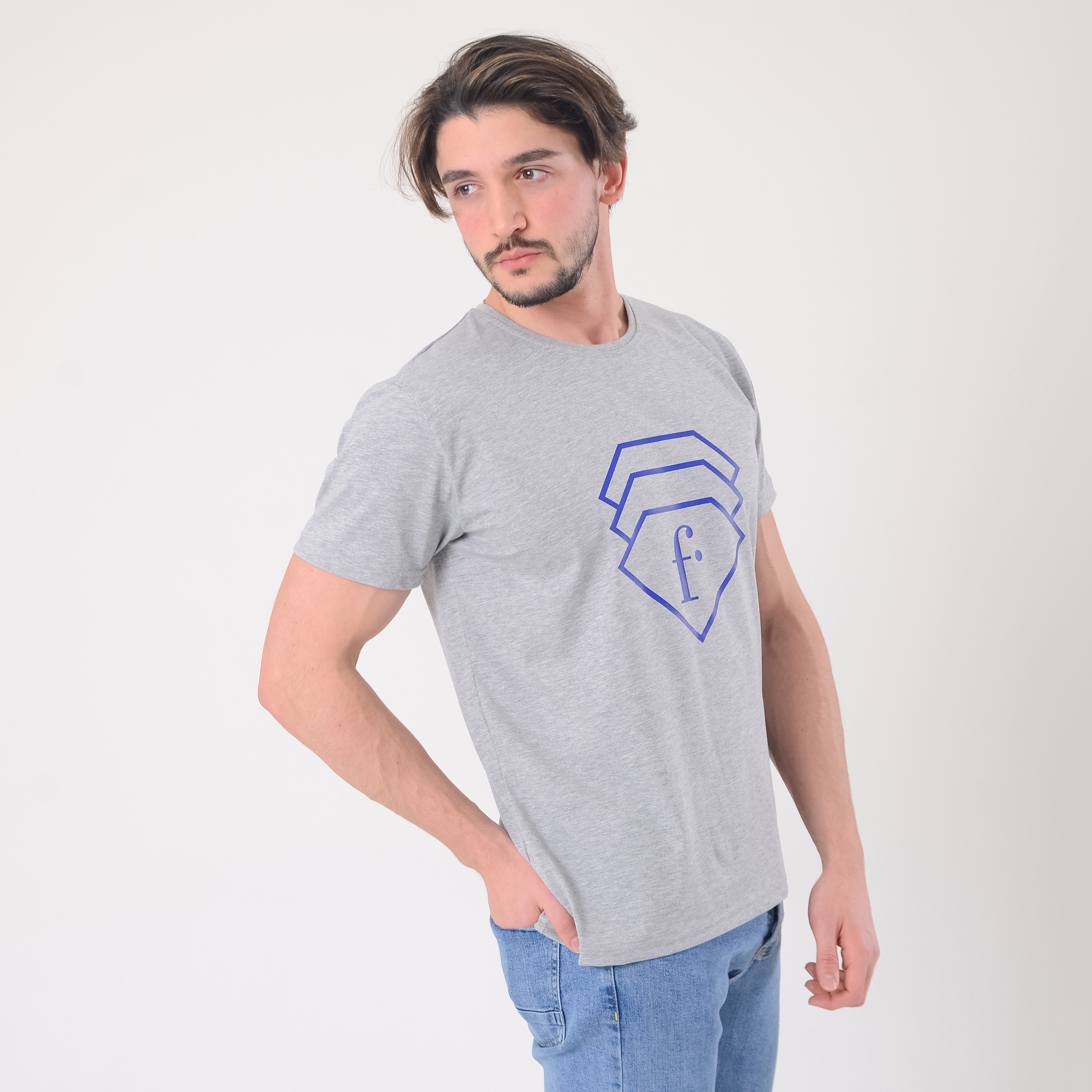 FashionTv PREMİUM ERKEK T-SHIRT Lacivert Logo