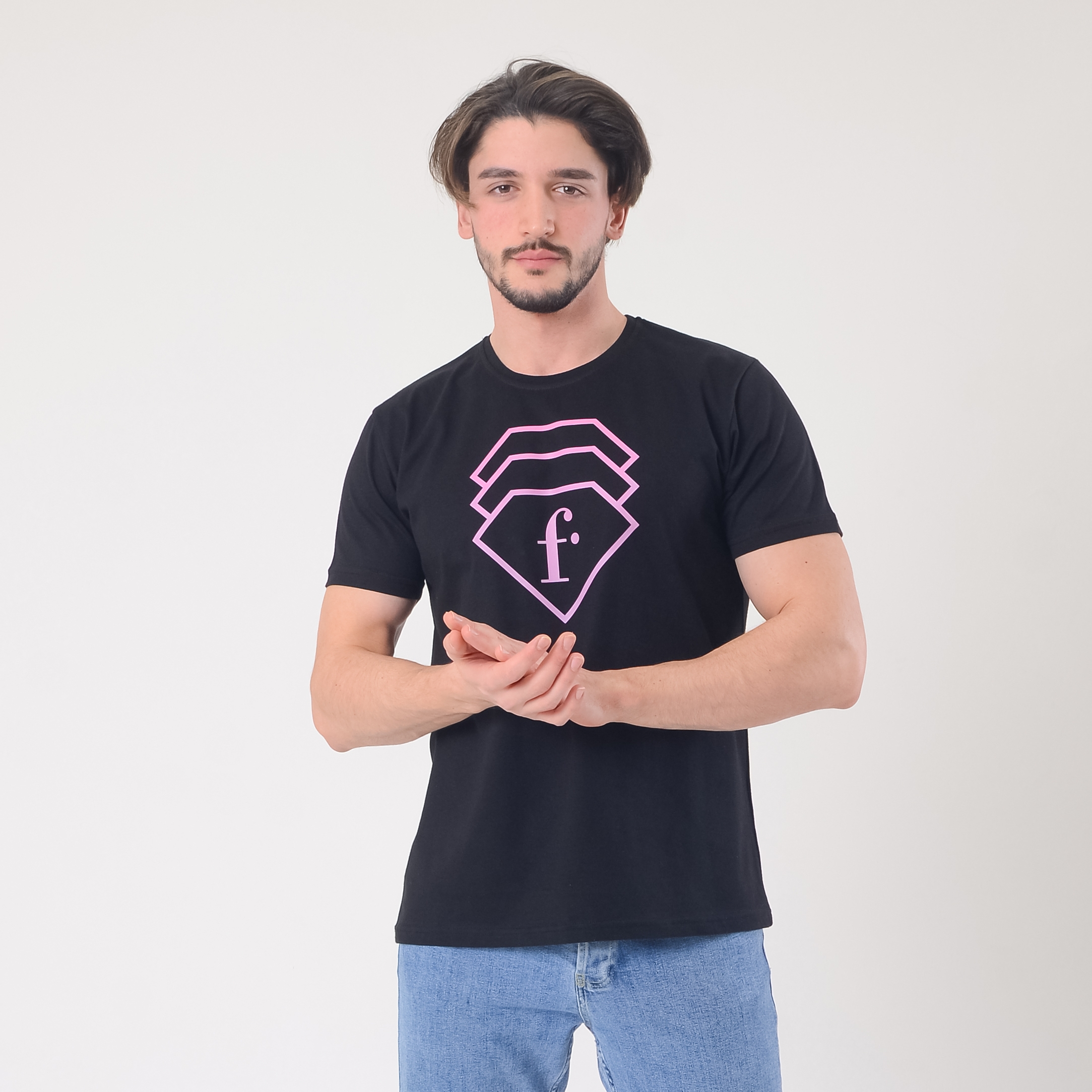 FashionTv PREMİUM ERKEK T-SHIRT Pembe Logo