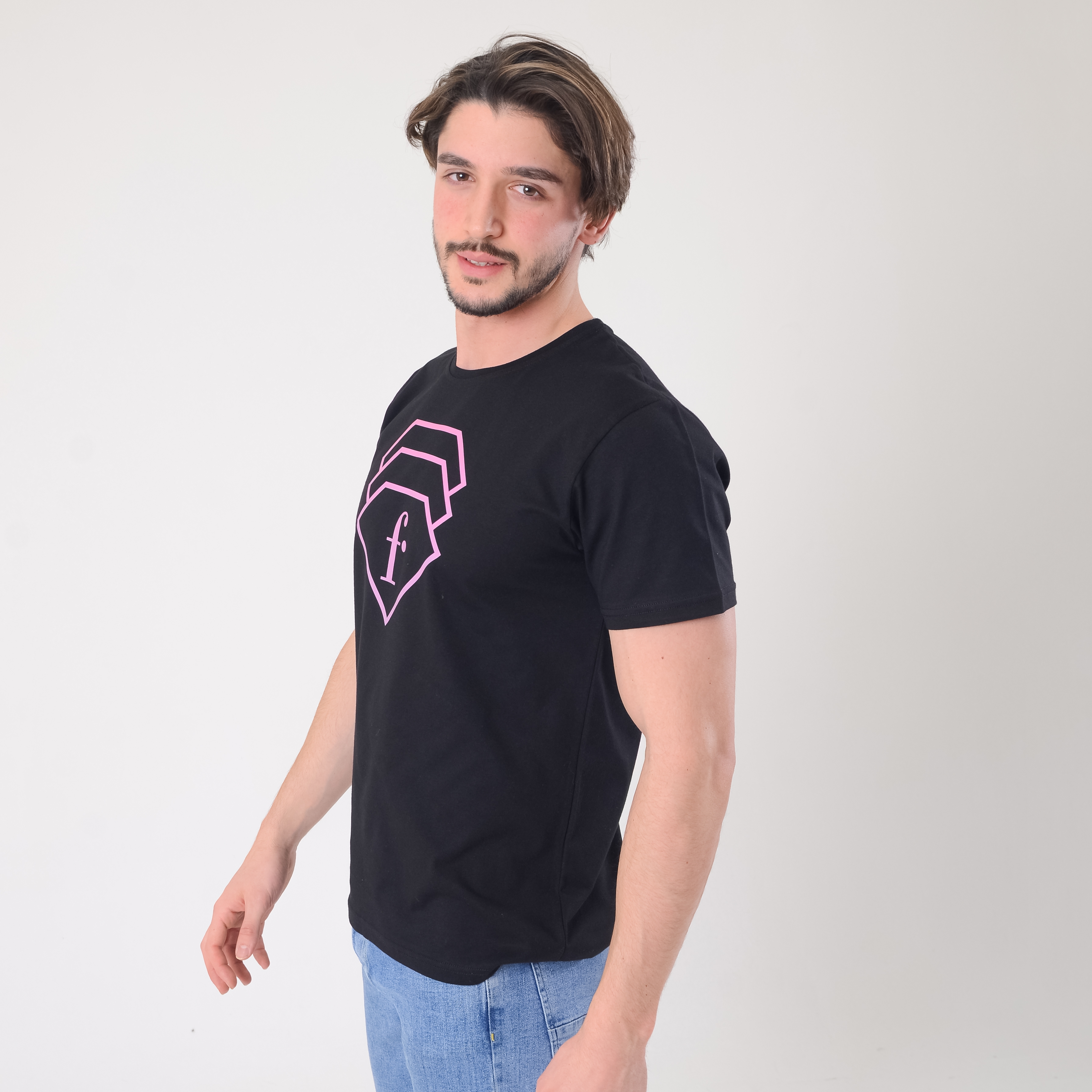 FashionTv PREMİUM ERKEK T-SHIRT Pembe Logo