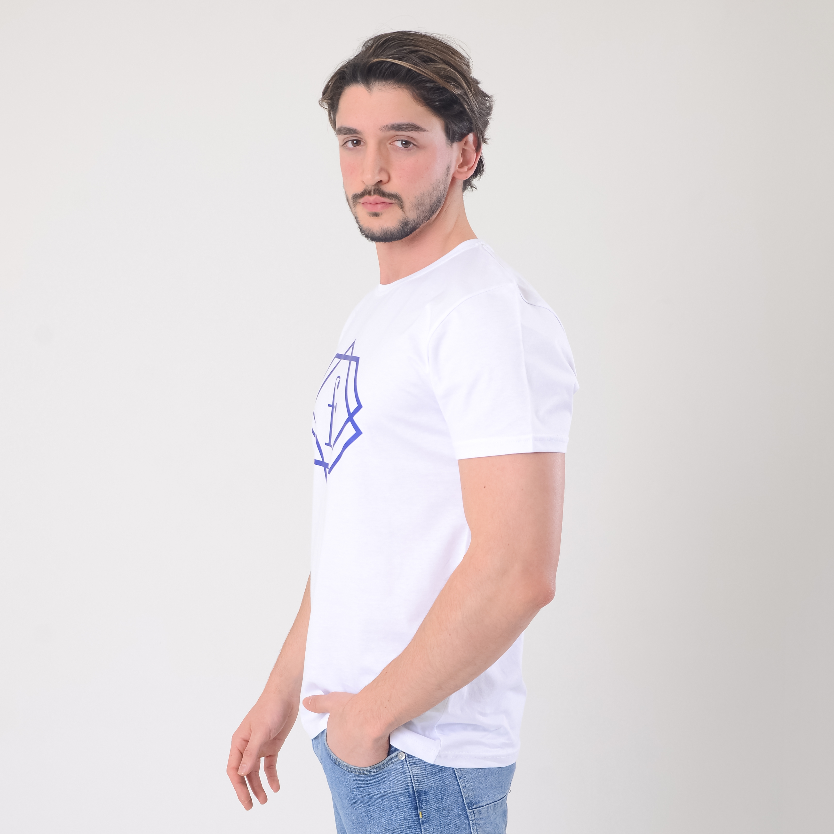 FashionTv PREMİUM ERKEK T-SHIRT Lacivert Logo