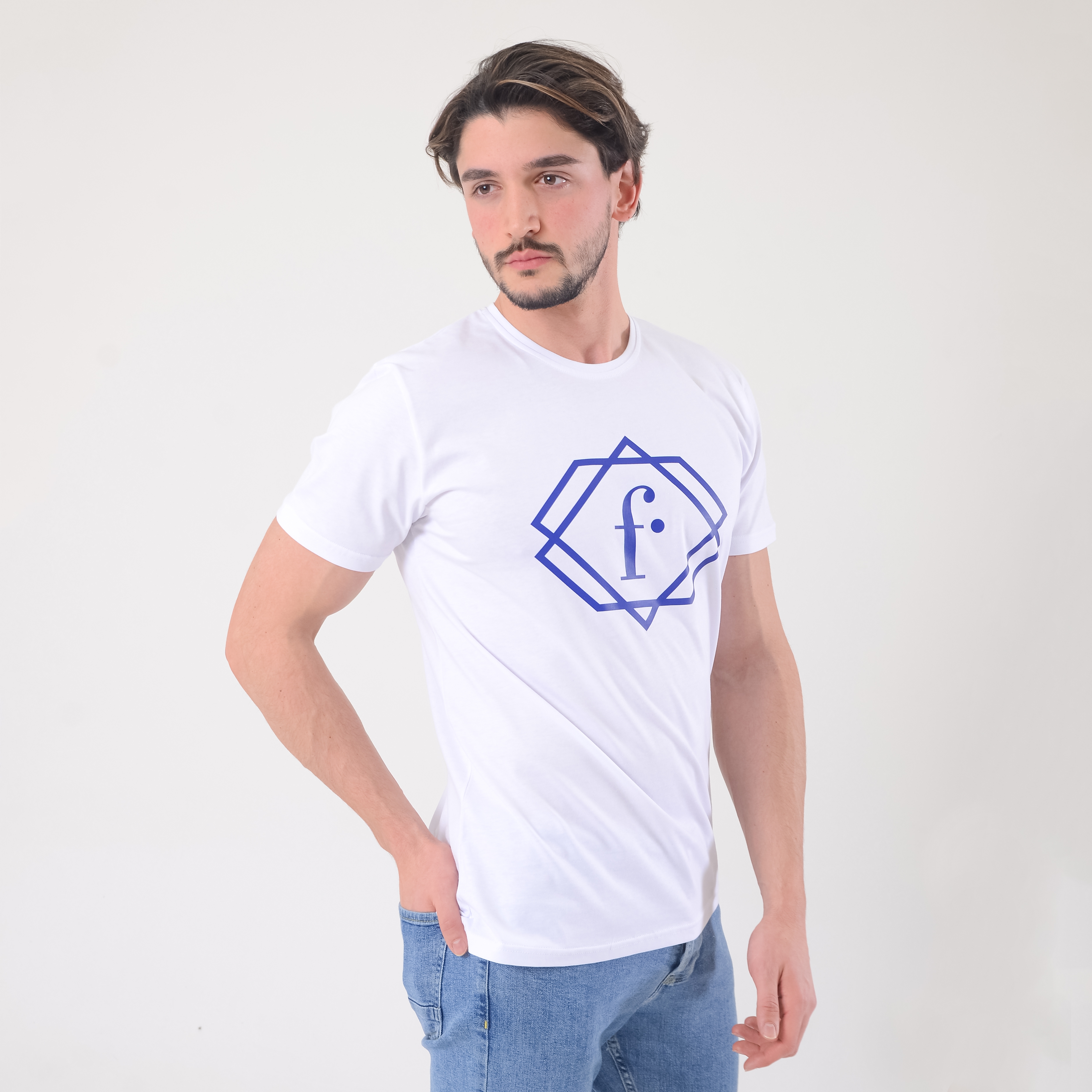 FashionTv PREMİUM ERKEK T-SHIRT Lacivert Logo