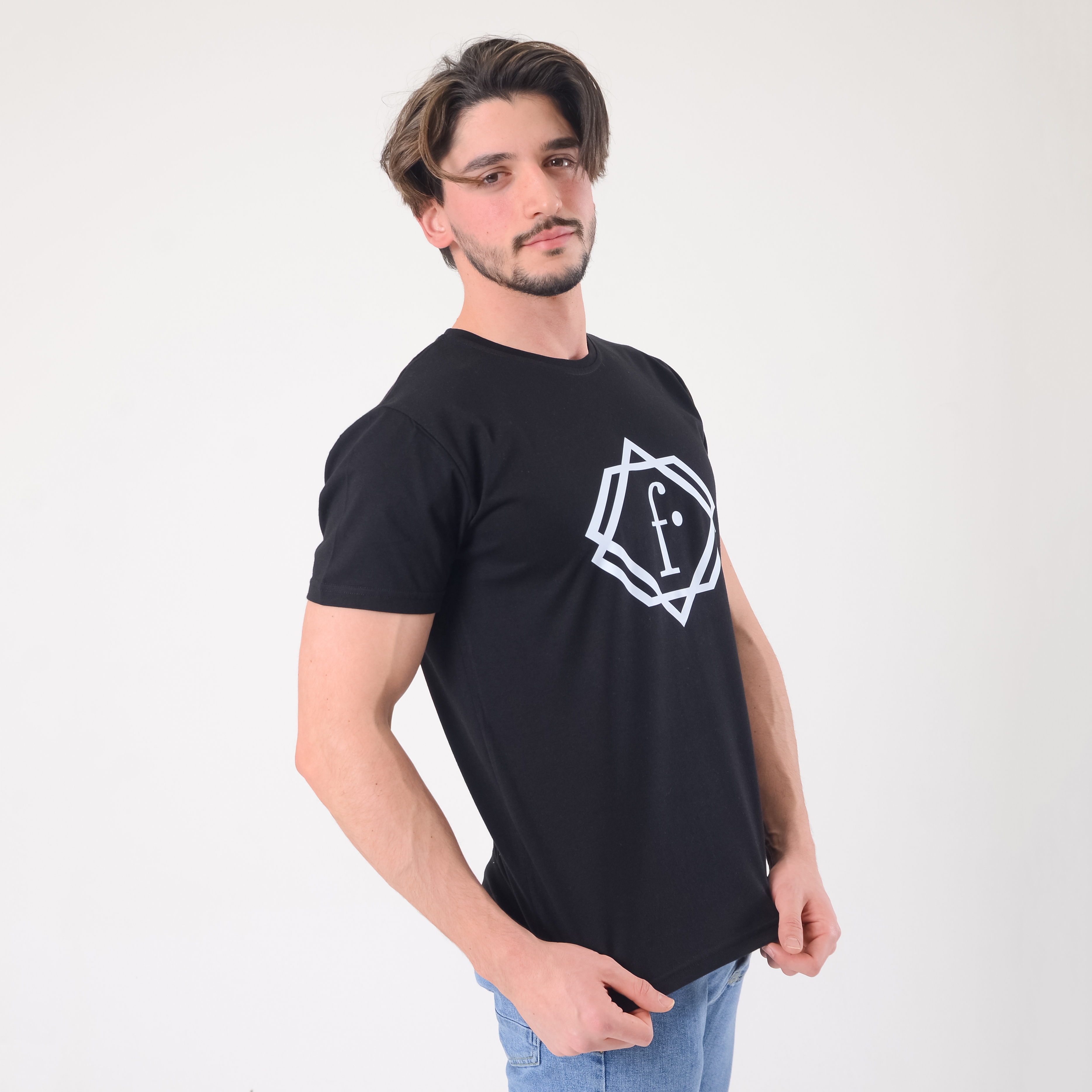 FashionTv PREMİUM ERKEK T-SHIRT Beyaz Logo