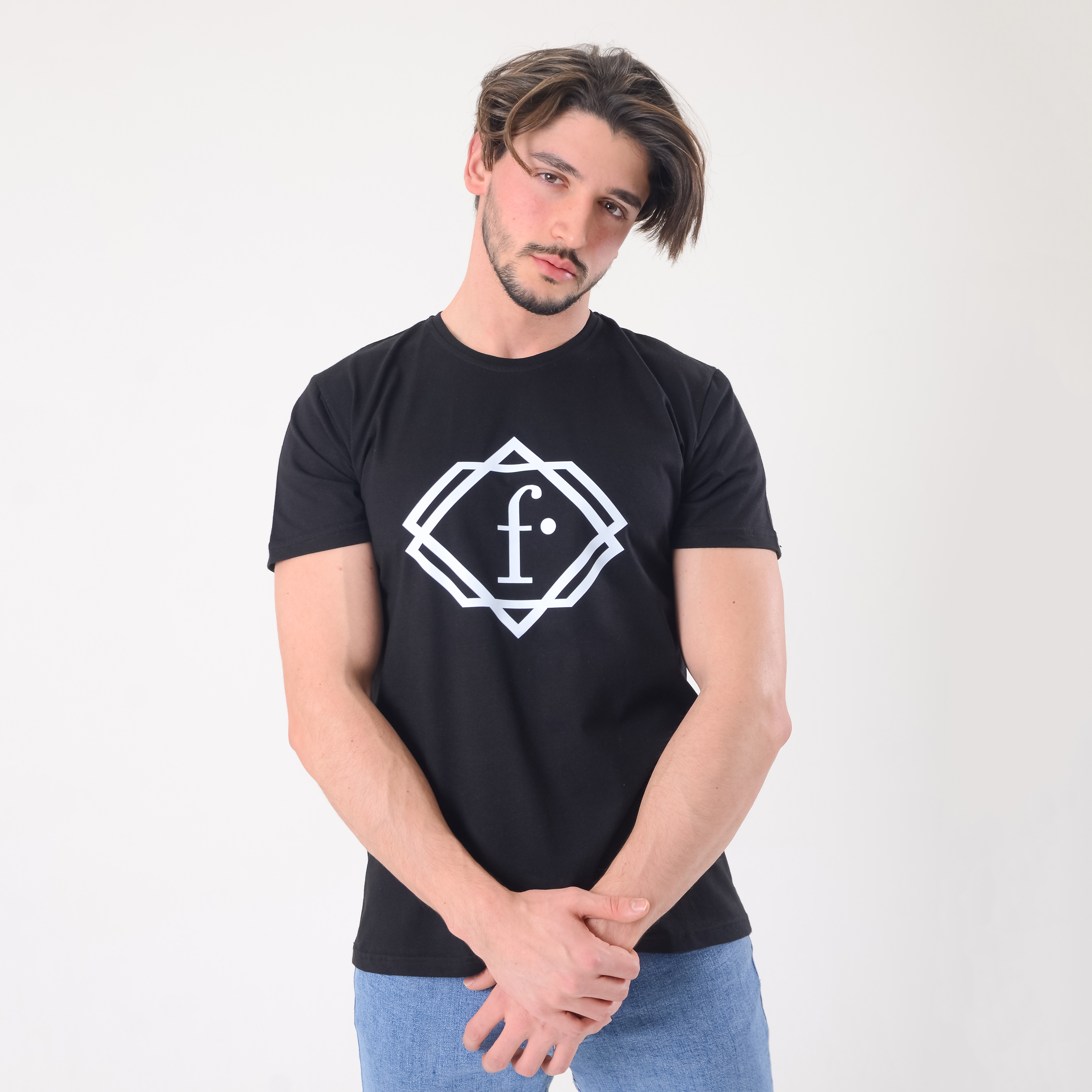 FashionTv PREMİUM ERKEK T-SHIRT Beyaz Logo