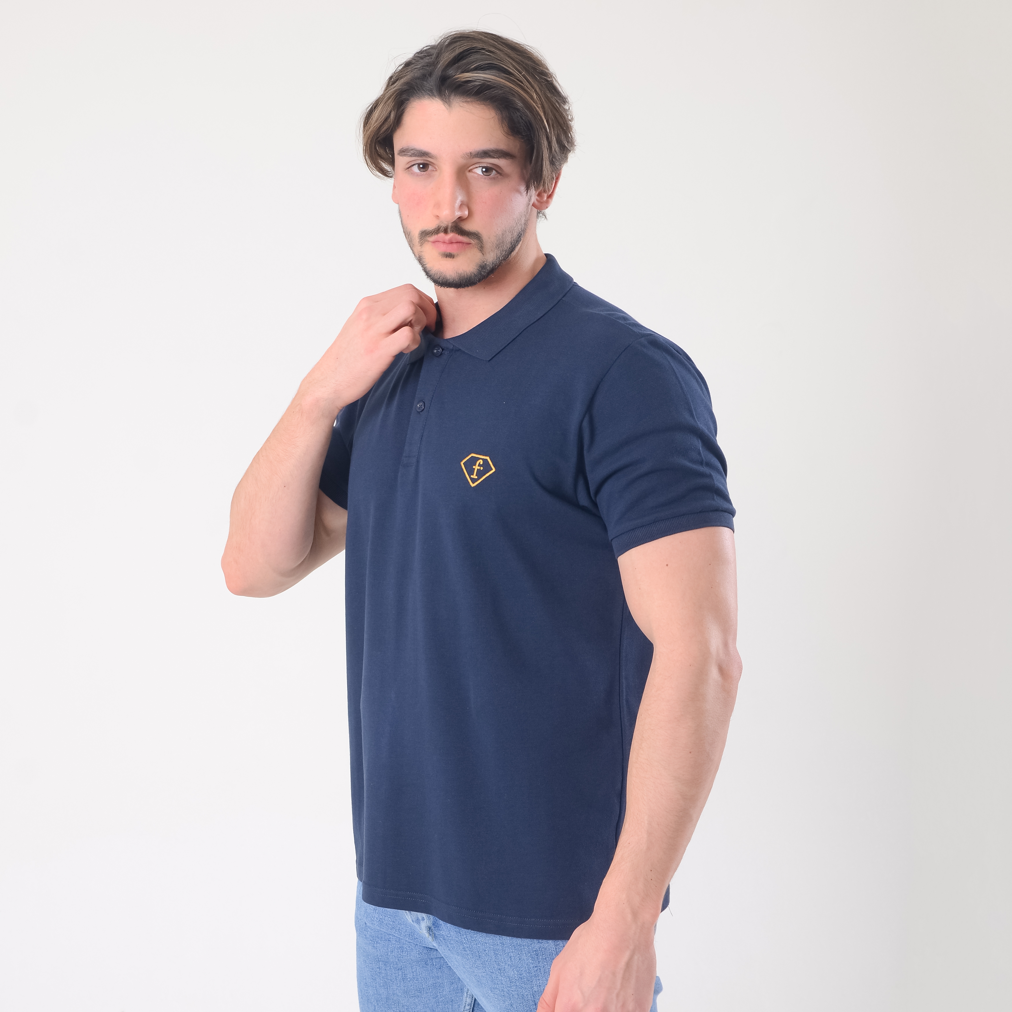 FashionTv Gold Nakışlı POLO YAKA T-SHIRT