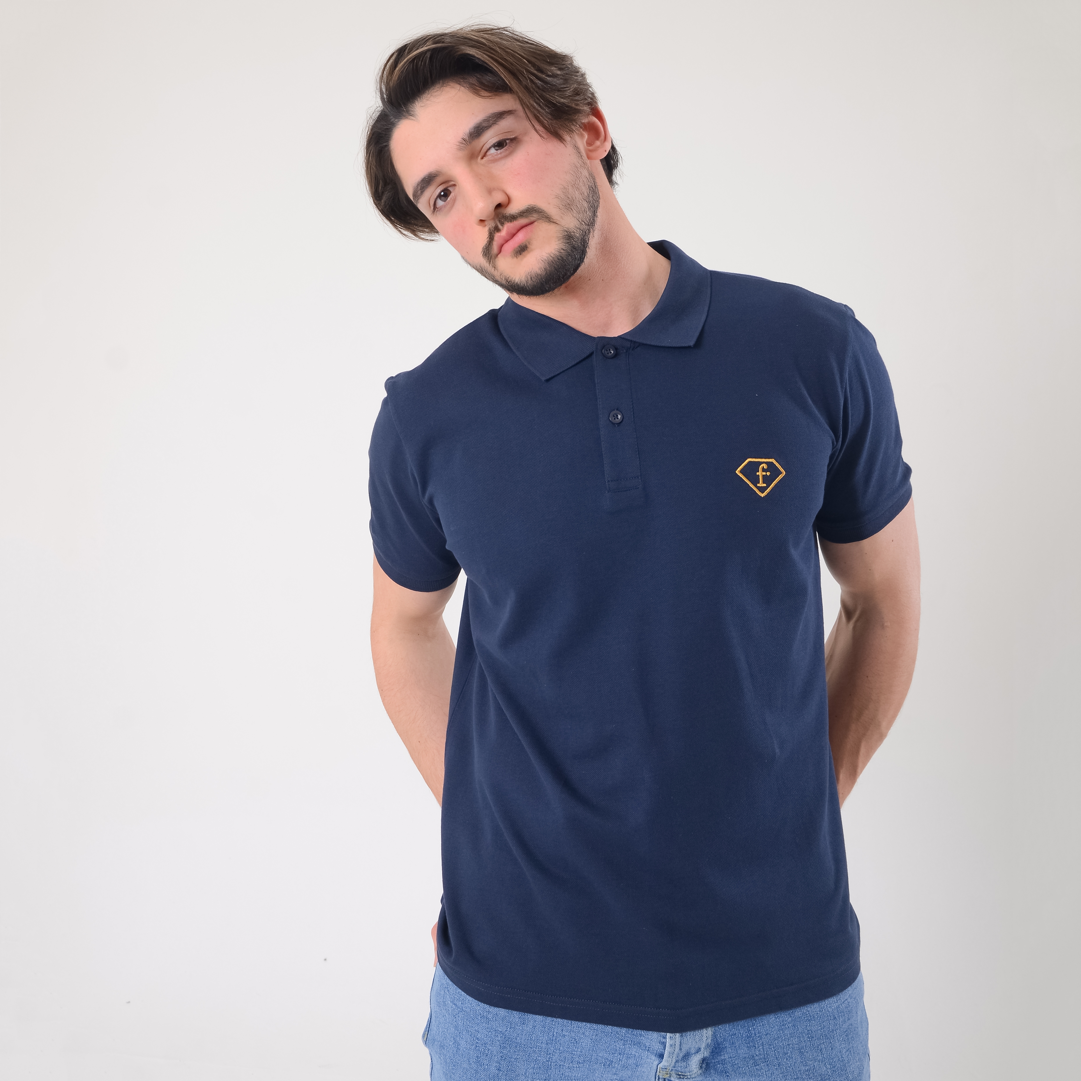 FashionTv Gold Nakışlı POLO YAKA T-SHIRT