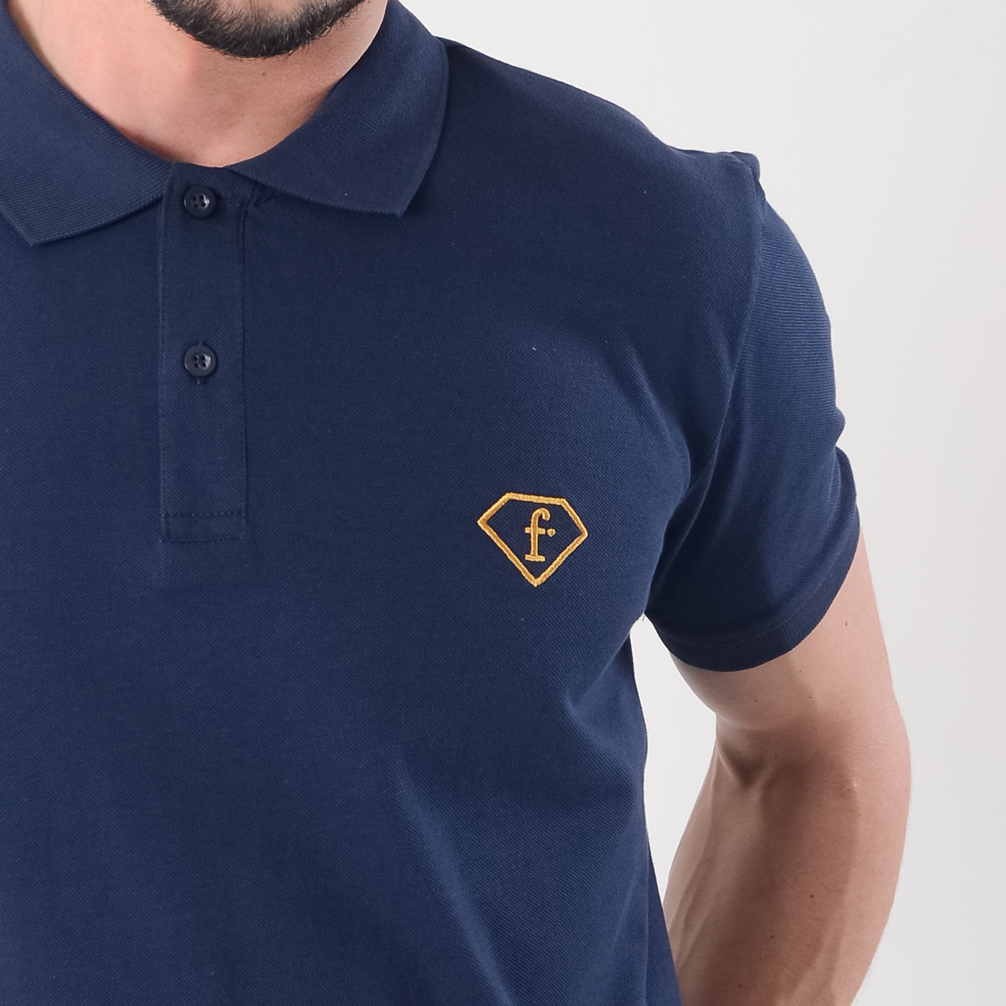 FashionTv Gold Nakışlı POLO YAKA T-SHIRT