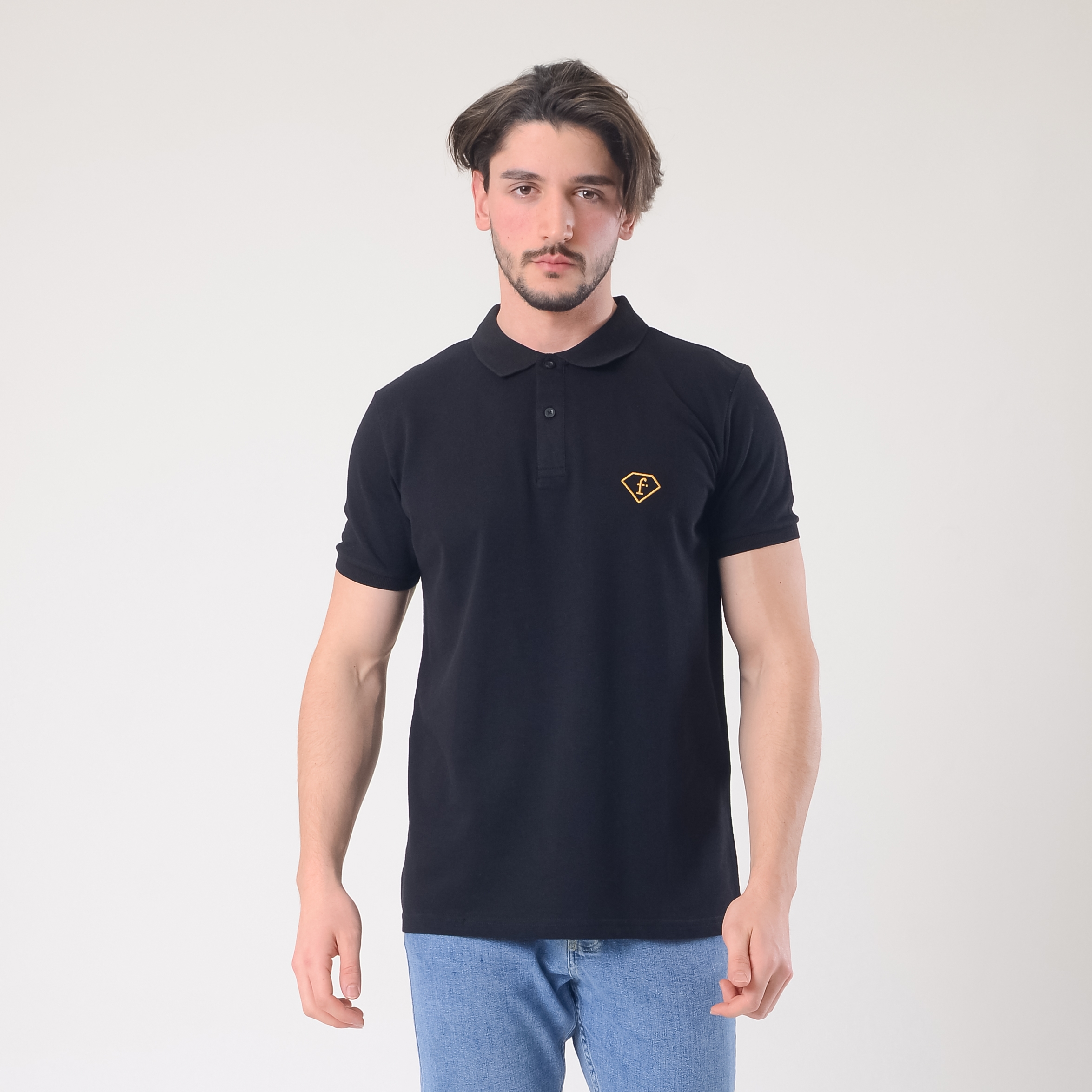 FashionTv Gold Nakışlı POLO YAKA T-SHIRT