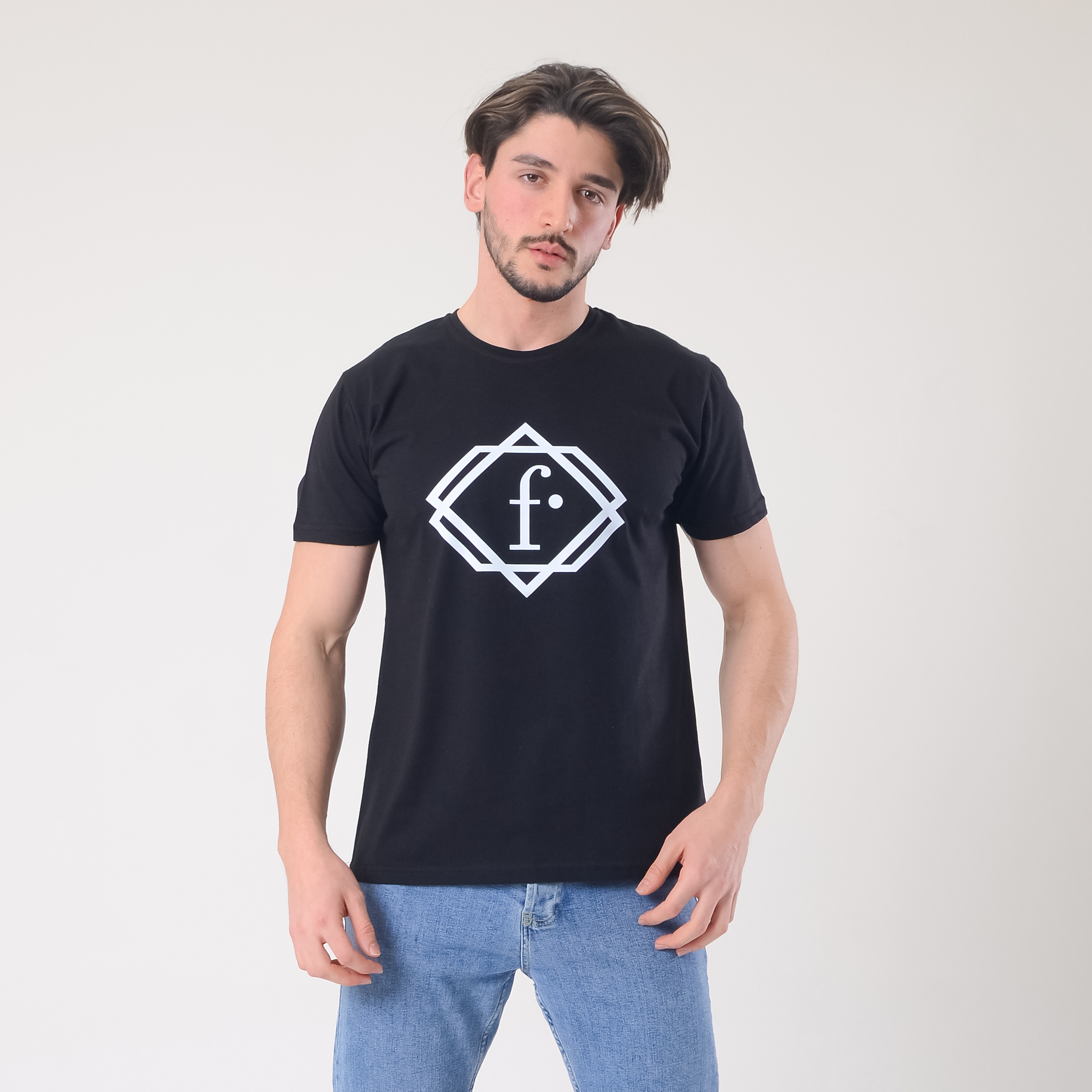 FashionTv PREMİUM ERKEK T-SHIRT Beyaz Logo