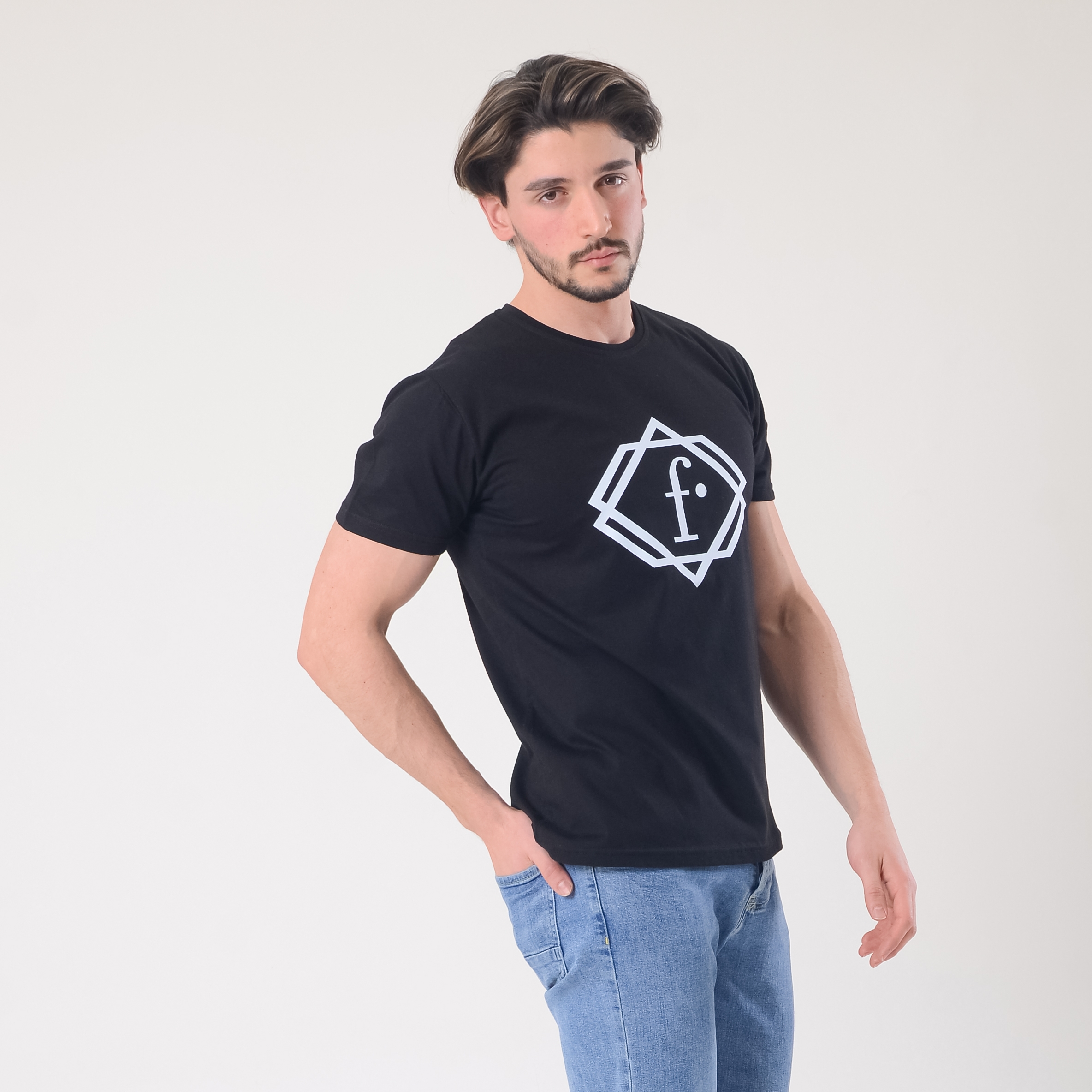 FashionTv PREMİUM ERKEK T-SHIRT Beyaz Logo