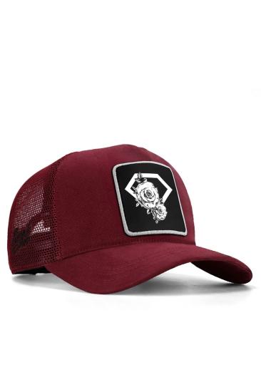  Fashion V1 F - Logolu Unisex Fileli Bordo Şapka (CAP)