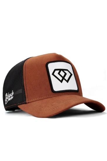  Fashion V1 F - Logolu Unisex Fileli Camel-Siyah Şapka (CAP)